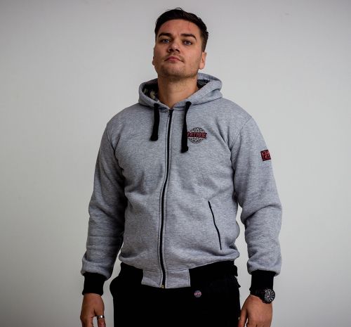 MASK HOODIE "RATNIK" LIGHT GREY