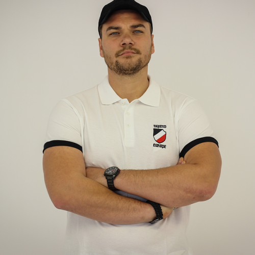 Polo "Defend Europe" Colore bianco